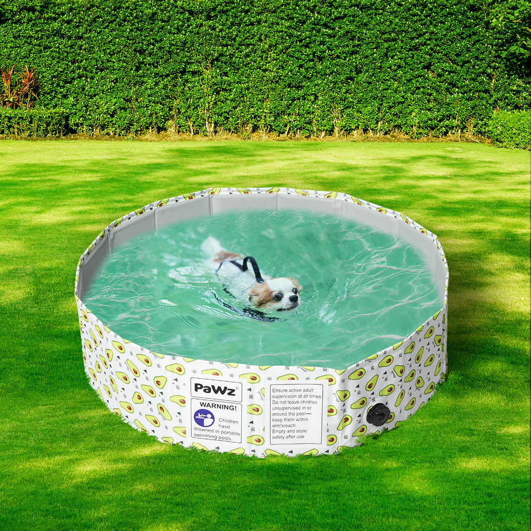 80cm Pet Dog Swimming Pool Cat Portable BathTub Kid Shower Washing Folding