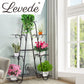 Outdoor Indoor Metal Plant Stand Flower Pots Rack Garden Corner Shelf