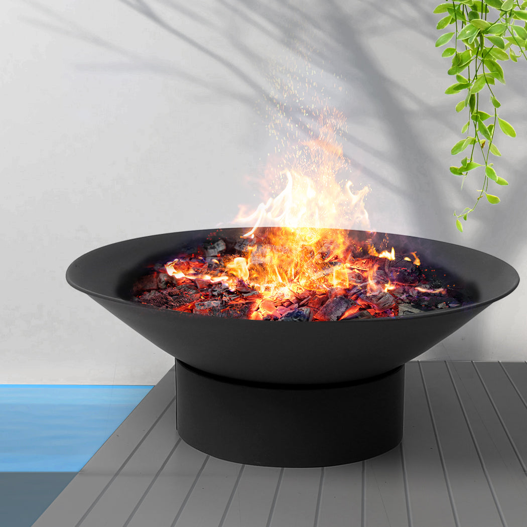 2 in 1 Steel Fire Pit Bowl Garden Outdoor Patio Fireplace Heater 70