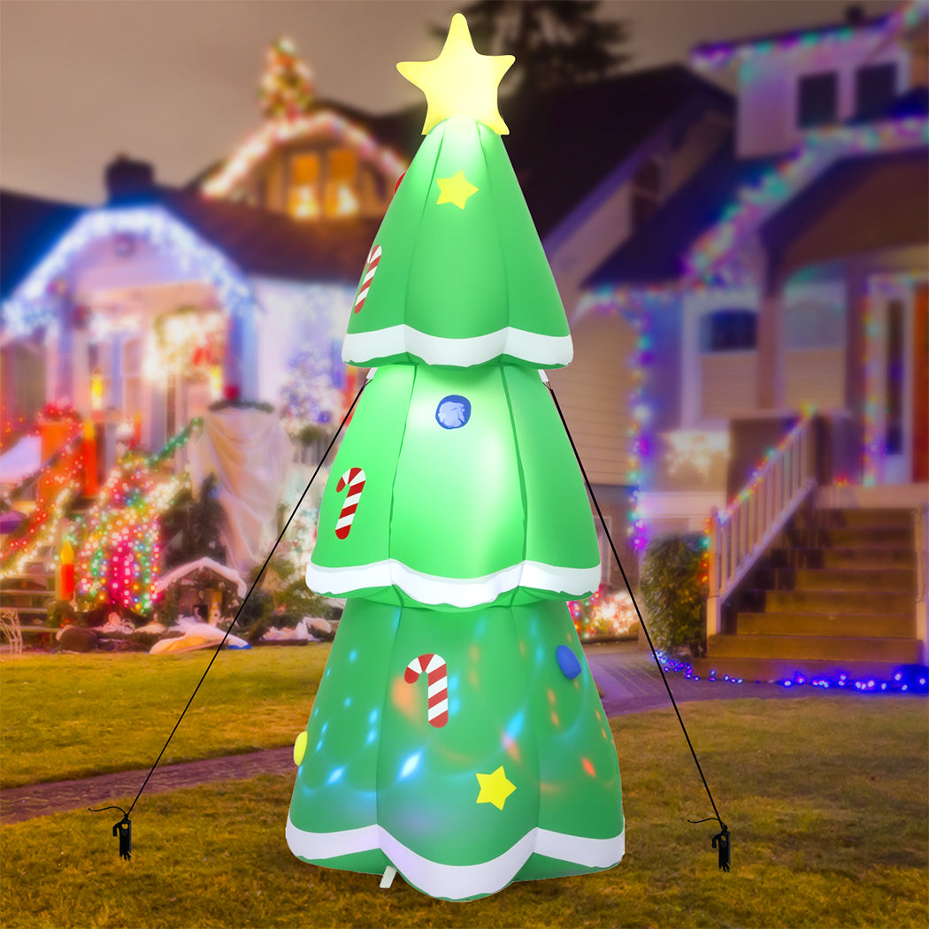 Flashing Christmas Tree Christmas Inflatable Lights - 1.5M