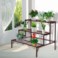 Levede Plant Stand 3 Tier Rectangle Metal Flower Pot Planter Corner Shelf Bronze