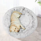 MEDIUM Dog Beds Pet Donut Nest Calming - Coffee