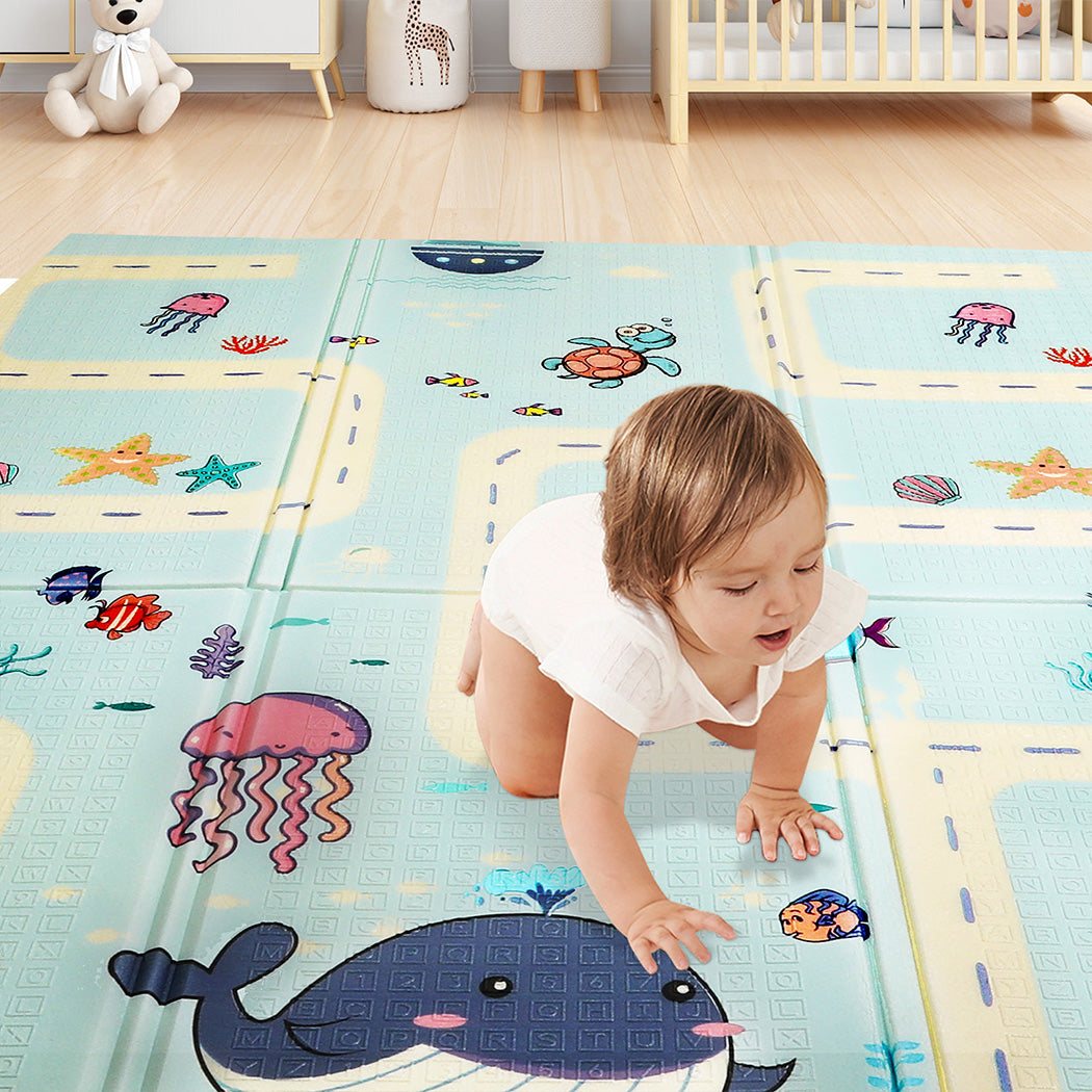 BoPeep Kids Play Mat Baby Crawling Pad Floor Foldable XPE Foam Non-slip Star