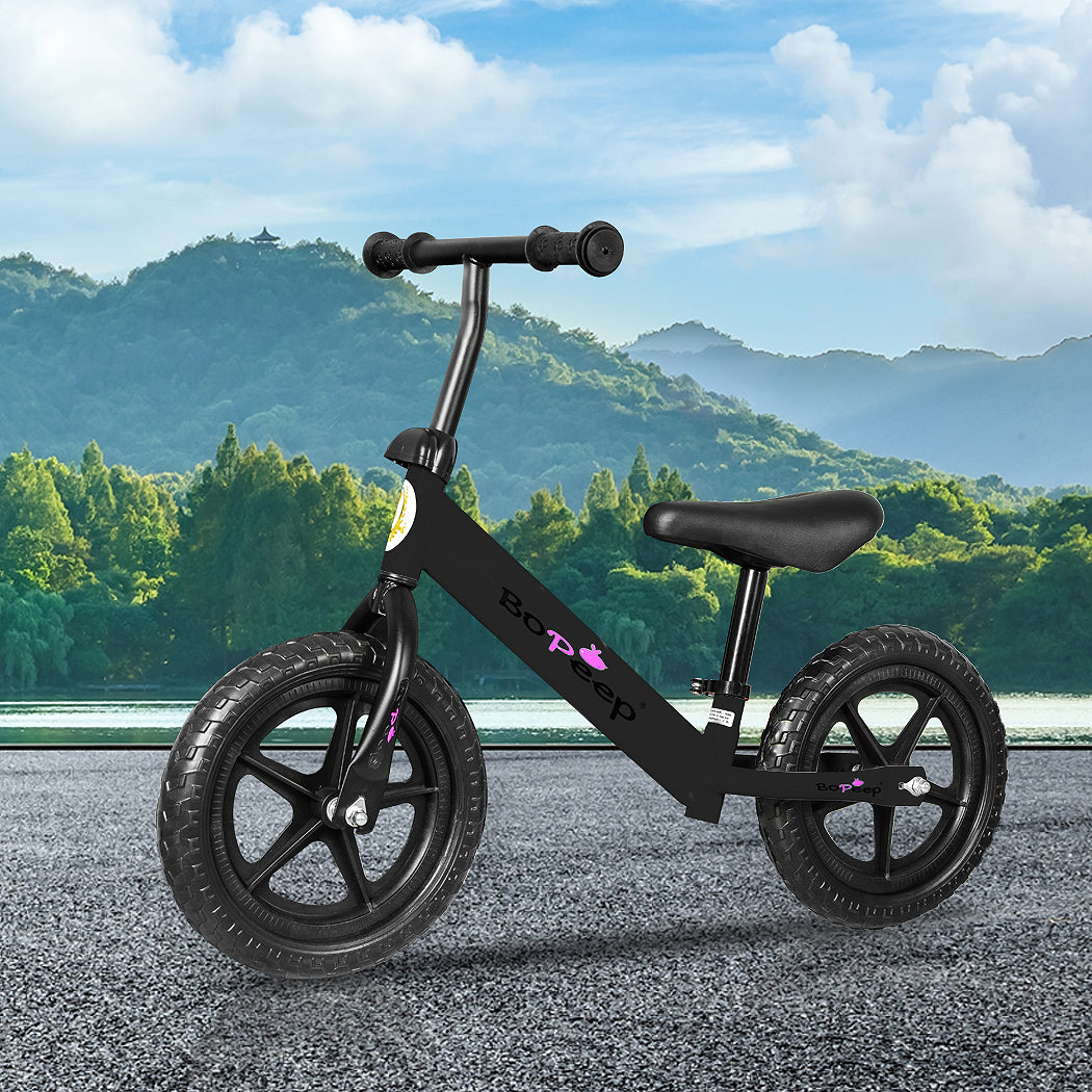 Kids Balance Bike Ride On Toys Push Bicycle Children Outdoor Toddler Safe - Black