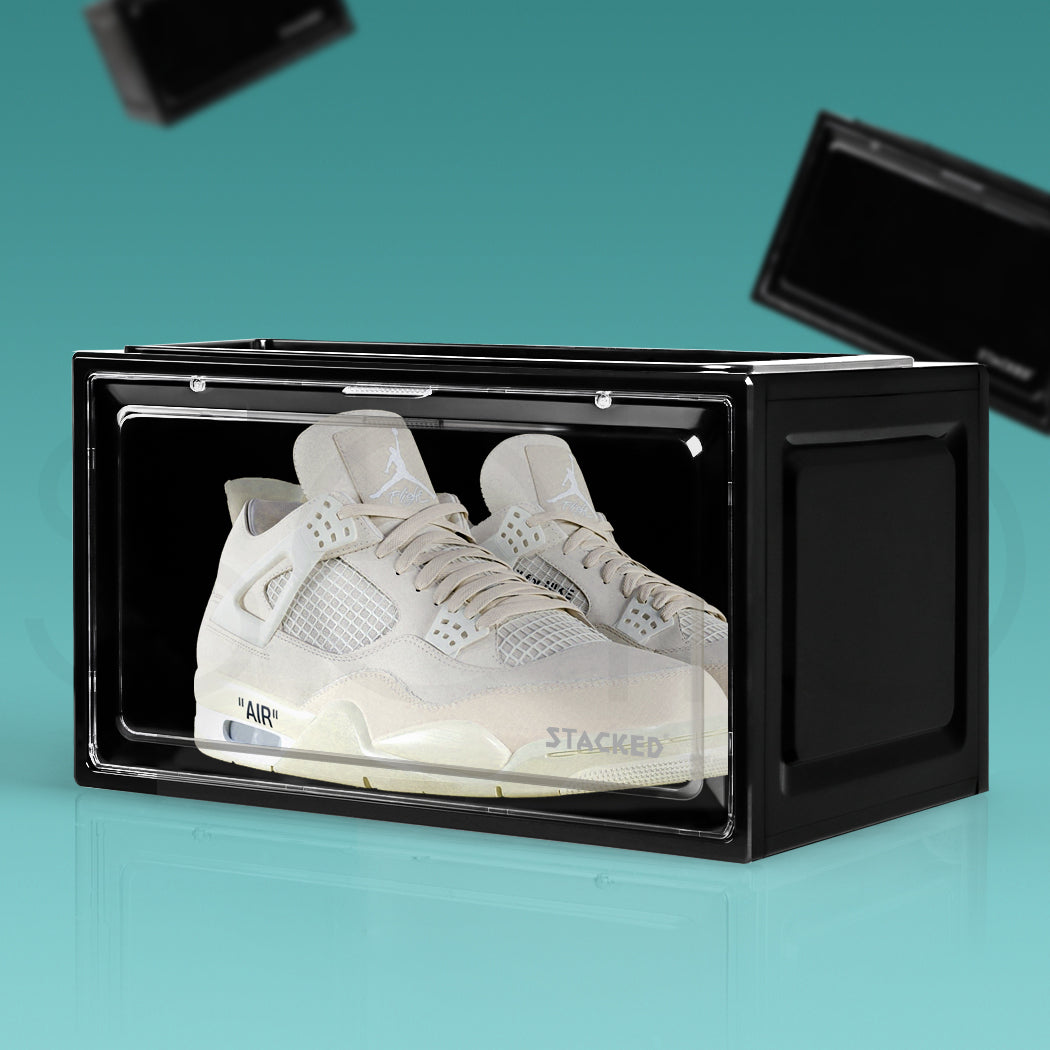 Shoe Display Box Sticker Stacked Shoe Box Acrylic Sneaker Display 1PC Black – Factory Buys