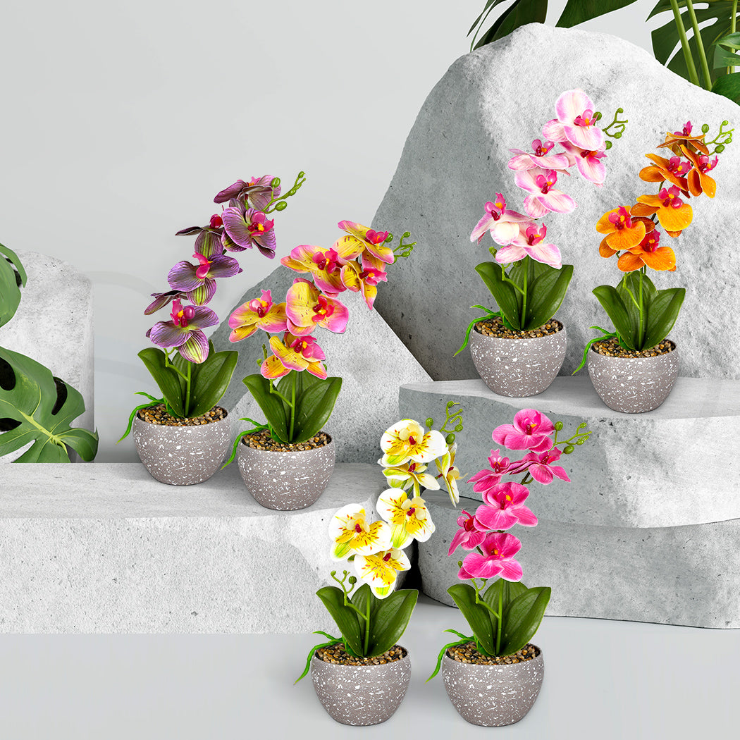 Lambu 6x Artificial Flowers Plant Flower Garden Indoor Outdoor Fake Home Decor