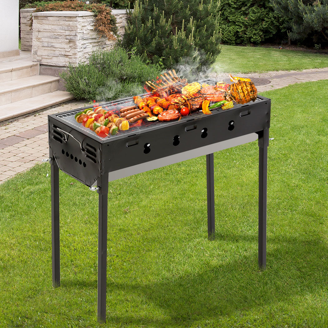Charcoal BBQ Grill Portable Hibachi Outdoor Barbecue Set Camping Picnic Grills