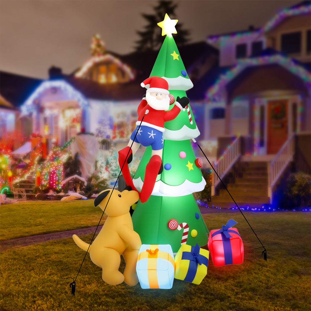 Santa Tree Christmas Inflatable - 2.4M