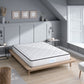 Placid Bed & Mattress Package with 20cm Mattress - Black & Wood Queen