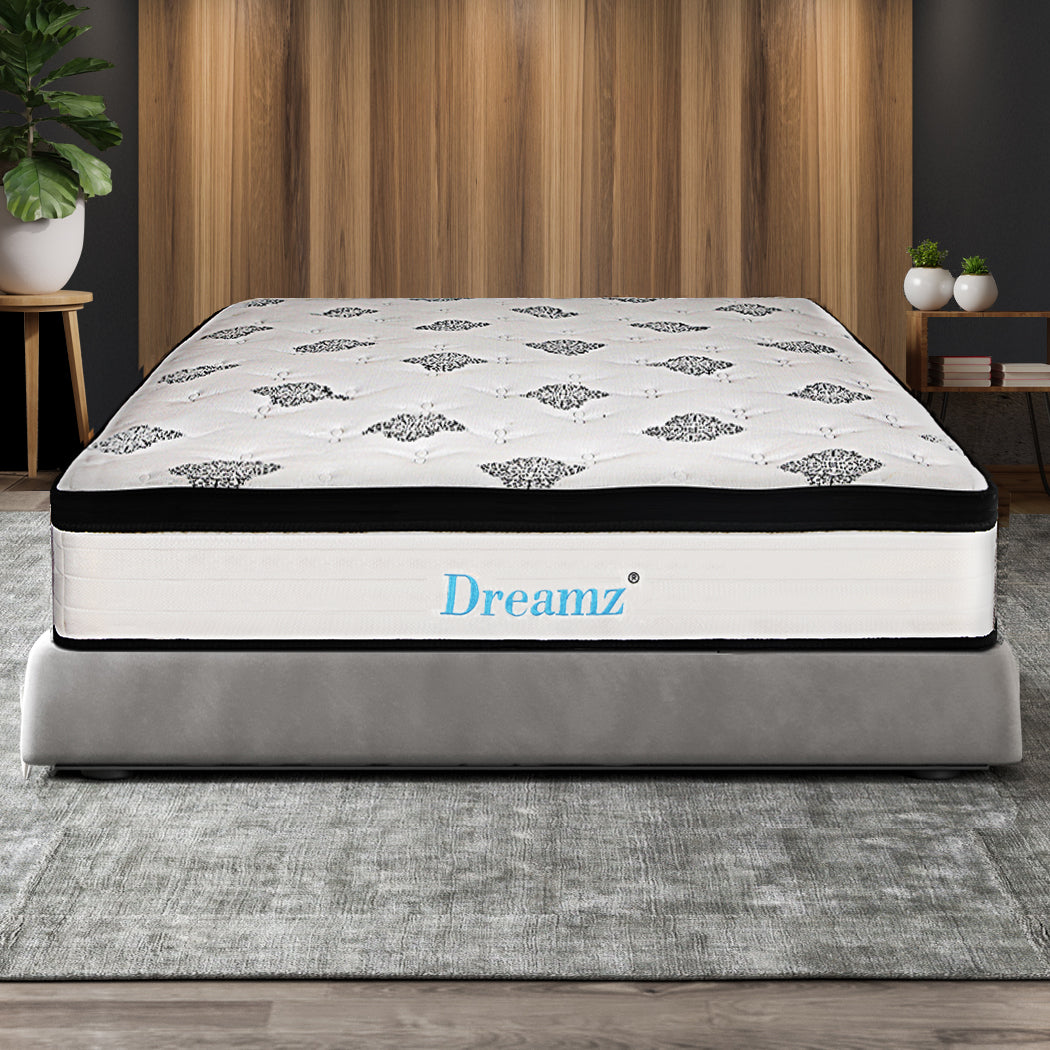 Elisa 30cm Mattress Spring Premium Top Foam Medium Firm - Double