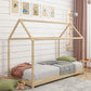 Sasha Bed Frame Wooden Timber House Frame Wood Base Platform Natural - Single