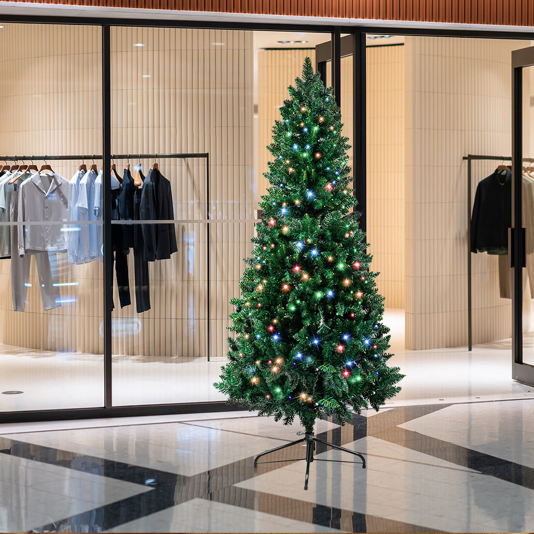 7ft 2.1m 400 LED Pre lit Slim Pencil Christmas Tree