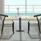 Jett Set of 2 Dining Chairs Wooden Hans Wegner Wishbone Cafe Lounge Seat - Black