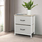 Waterloo Fabric Bedside Tables with 2 Drawers - Beige