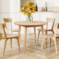 Dining Table Round Rubberwood Base 100cm - Natural