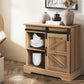 Finch Wooden Buffet Sideboard Cabinet Single Sliding Doors Kitchen Storage Cupboard - Oak