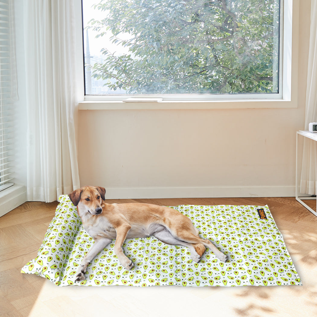 LARGE Dog Beds Pet Cooling Mat Gel Non-Toxic - Yellow