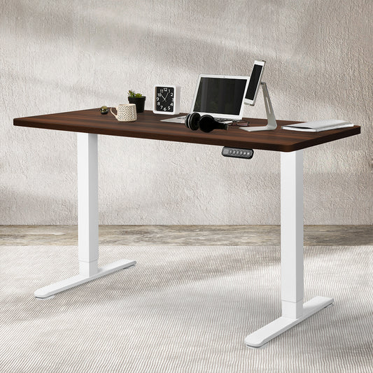 Levede Motorised Standing Desk Adjustable 140cm Walnut 1000x 1mm