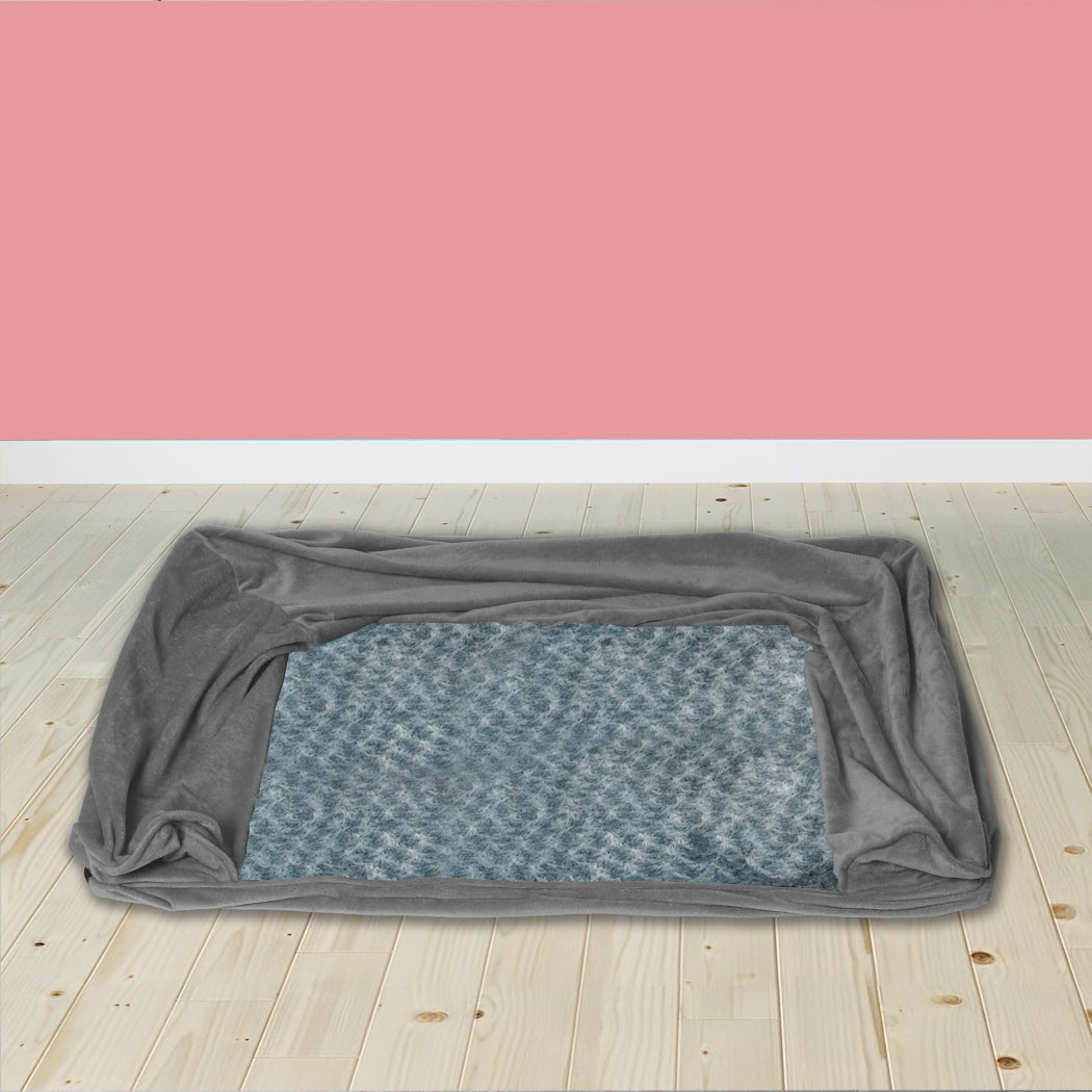 LARGE Dog Beds Pet Sofa Bedding Soft Warm Replacement Cover - Grey