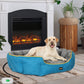 Hygen Dog Beds Electric Pet Heater Heated Mat Cat Heat Blanket Removable Cover - Blue LARGE