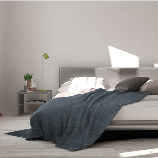Whelan Throw Soft Blanket 240x210cm Cooling Summer - Grey