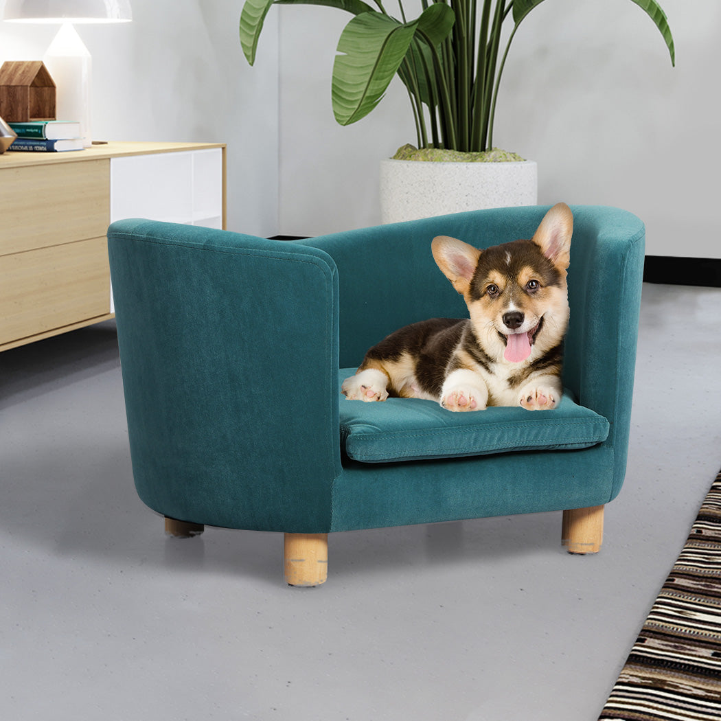 SMALL Dog Beds Pet Sofa Warm Soft Lounge - Blue