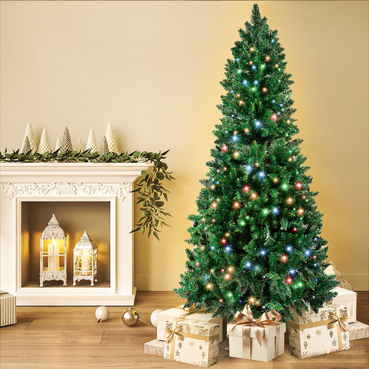 7ft 2.1m 400 LED Pre lit Slim Pencil Christmas Tree