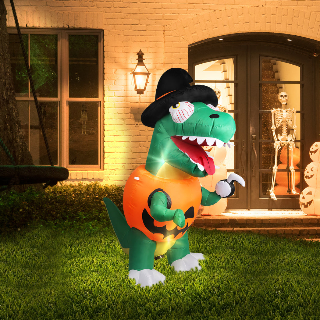 DINO Halloween Inflatables LED Lights Blow Up Party Outdoor Yard Decorations