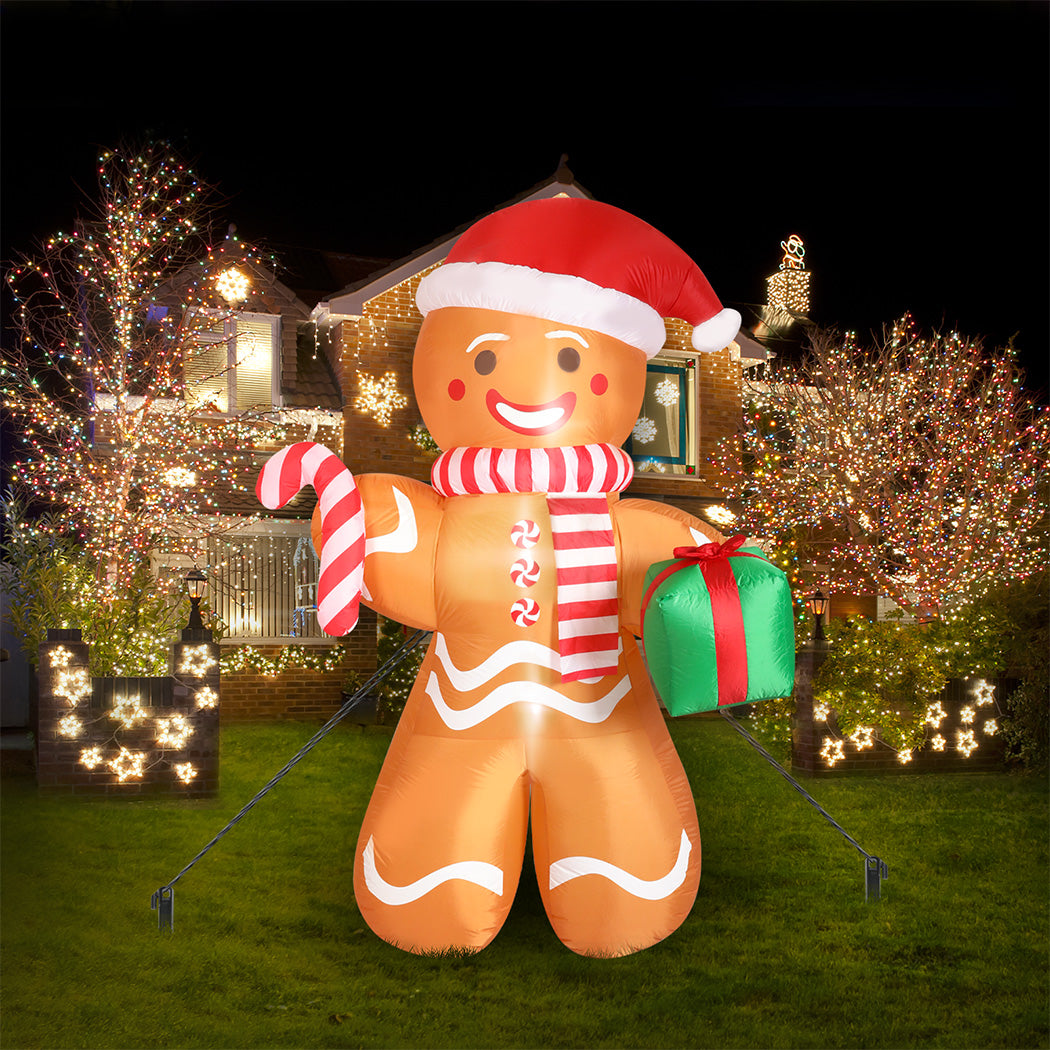 Gingerbread Man Christmas Inflatable Outdoor - 2.5M