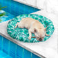 LARGE Dog Beds Pet Cool Bolster Gel Mat - Green