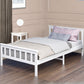 Paula Solid Pinewood Wooden Bed Frame no Drawers - White King Single