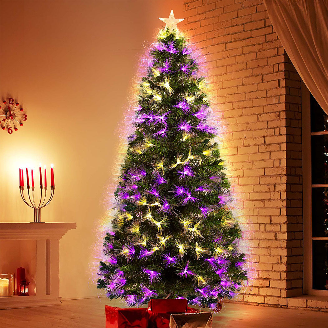 7ft 2.1m 270 Branches Fiber Optic Christmas Tree