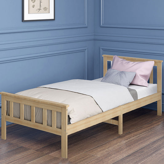 Mia Wooden Bed Frame - Natural Single