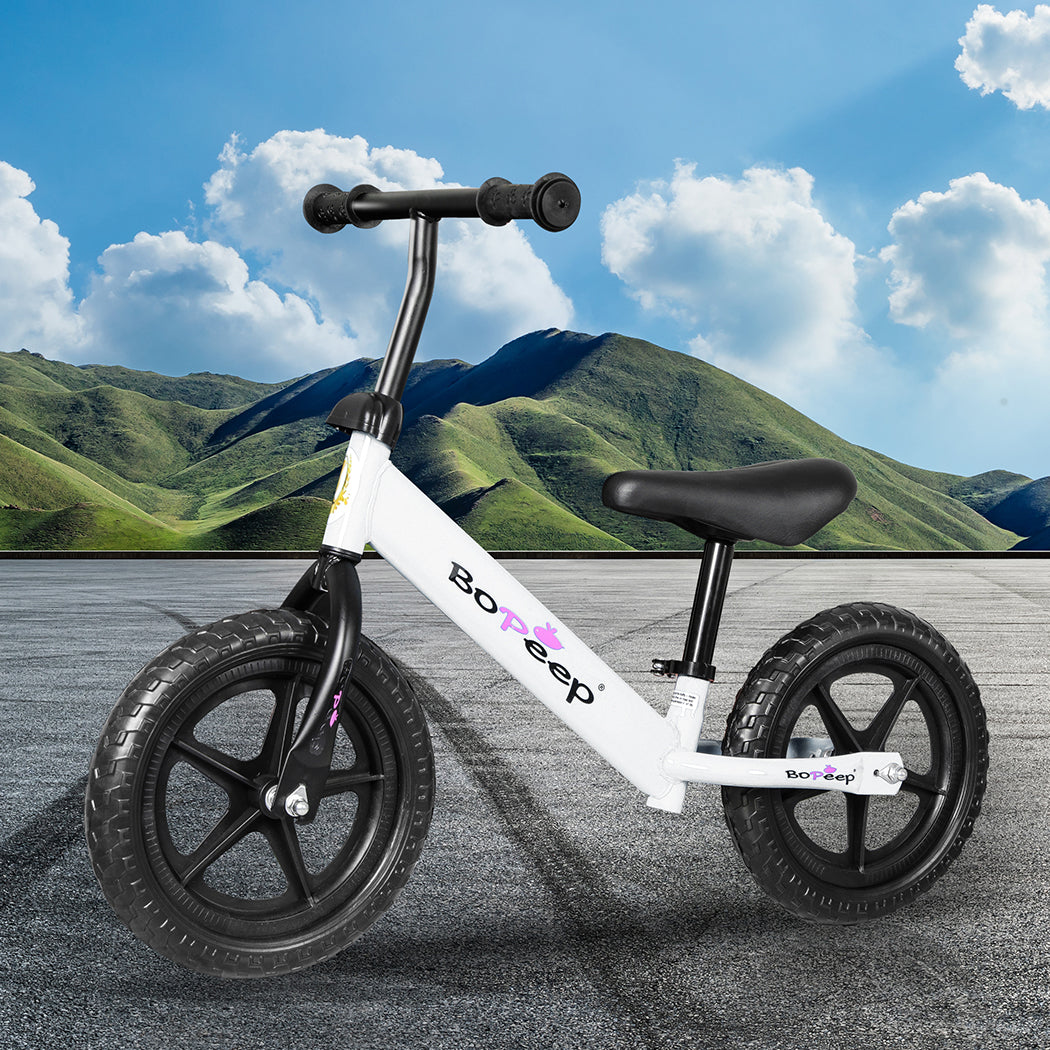 Kids Balance Bike Ride On Toys Push Bicycle Children Outdoor Toddler Safe - White