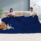 Wynn Throw Soft Blanket 3x3M Large Oversized - Navy