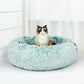 LARGE Dog Beds Pet Donut Nest Calming - Teal