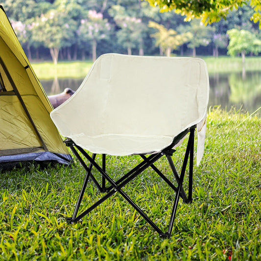 Folding Camping Moon Chair Lightweight - Beige