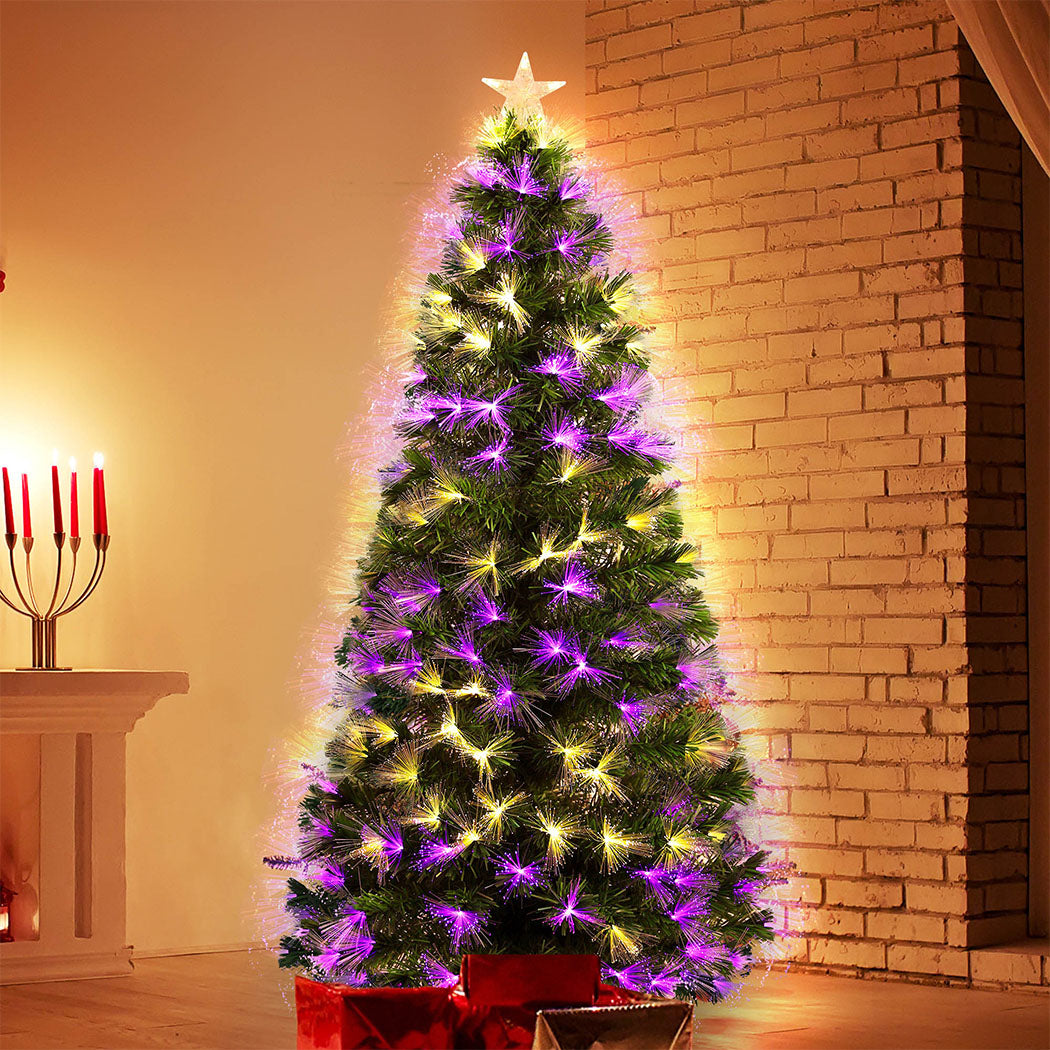 6ft 1.8m 220 Branches Fiber Optic Christmas Tree