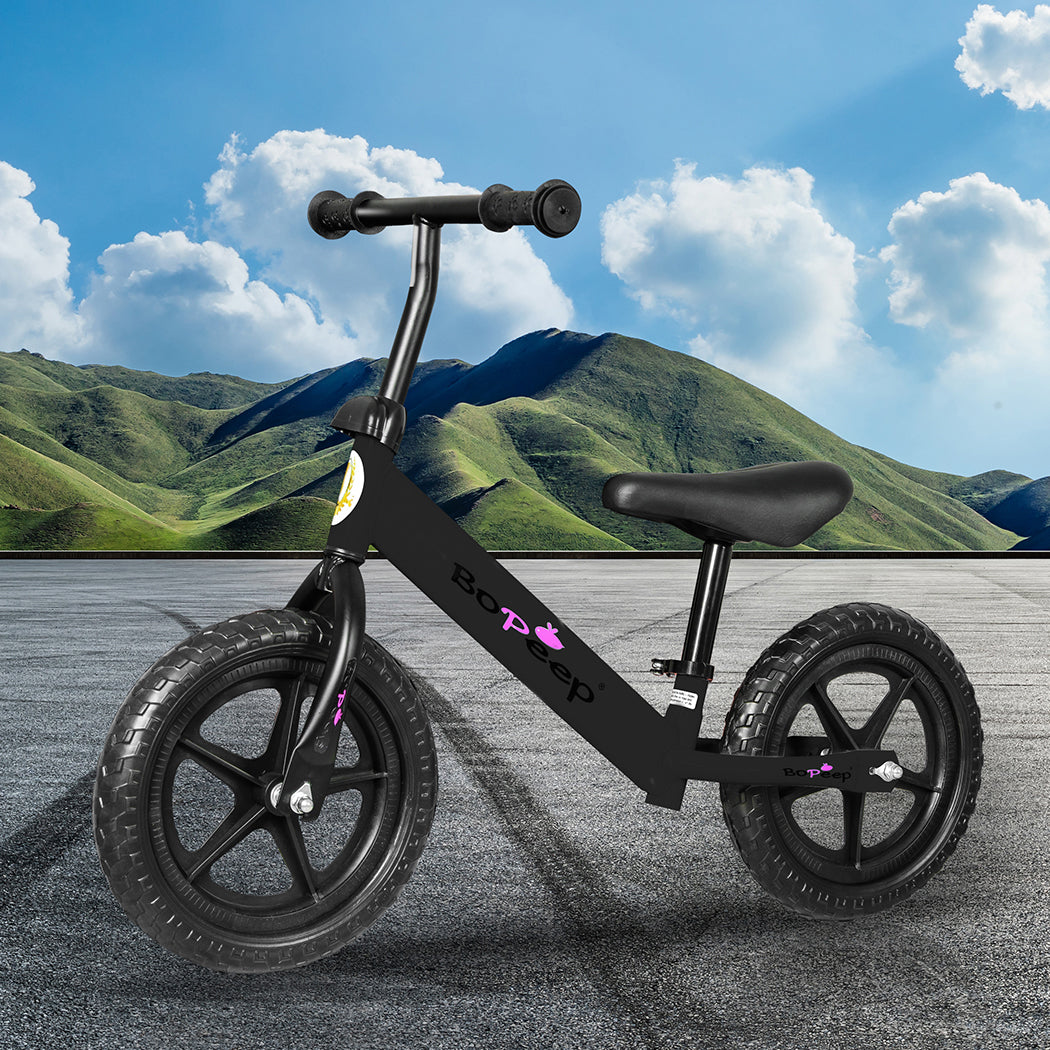 Kids Balance Bike Ride On Toys Push Bicycle Children Outdoor Toddler Safe - Black