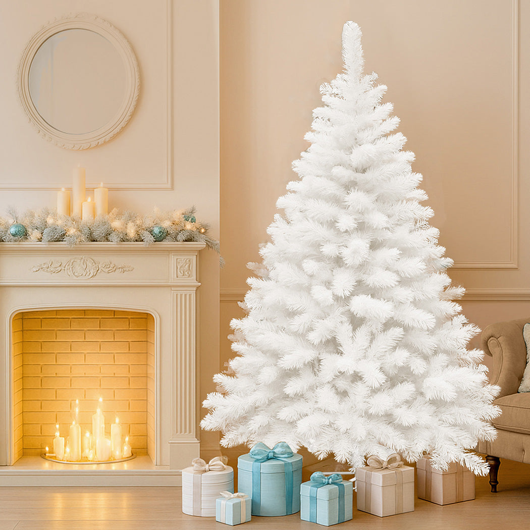 6ft 1.8m 670 Tips White Christmas Tree