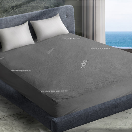DOUBLE Pillowtop Mattress Protector - Grey