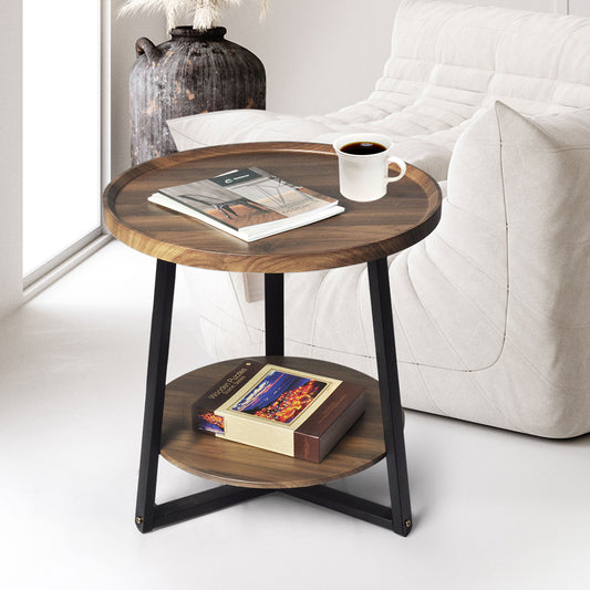 Ingrif Coffee Table Coffee Side End Table - Brown