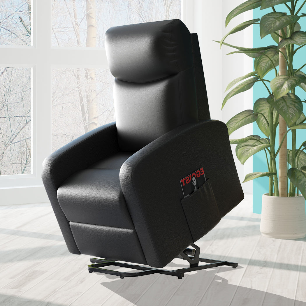 Triton Massage Chair Recliner Chair Electric Lift Armchair Heated Lounge - Black