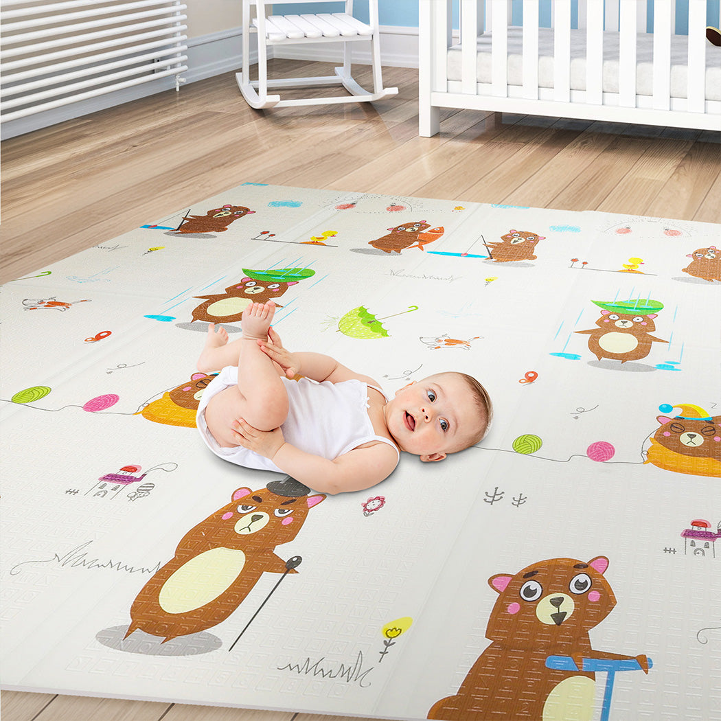 Kids Play Mat Baby Crawling Pad Jungle Floor Foldable XPE Foam Non-slip Carpet