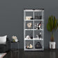 164cm Glass Display Cabinet 2 Doors