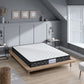 Placid Bed & Mattress Package with 16cm Mattress - Black & Wood Queen