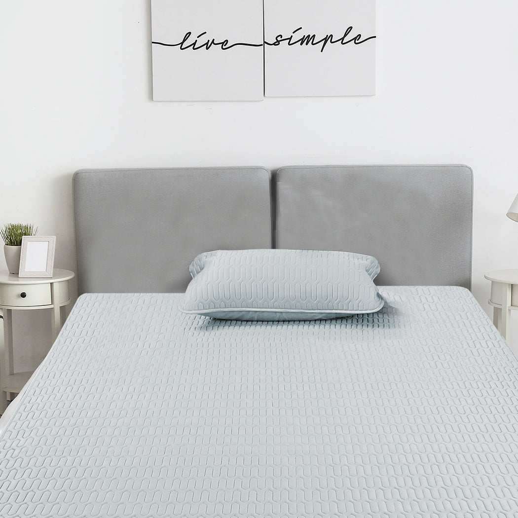 King Single Dreamz Latex Cooling Bed Sheet Set Fitted 2pcs