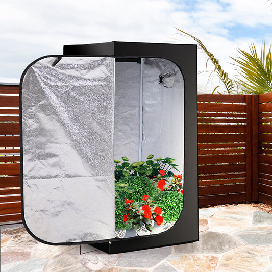 Garden Hydroponics Grow Room Tent Reflective Aluminum Oxford Cloth 75x75x160cm