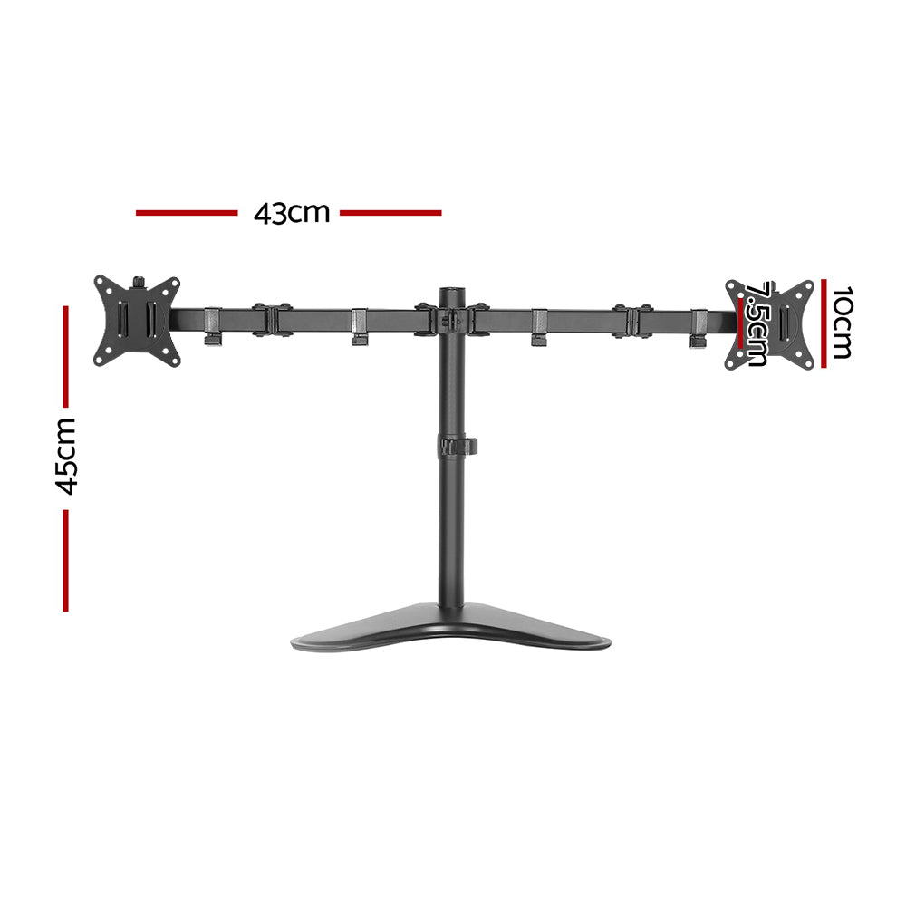 Monitor Arm Stand Dual Black