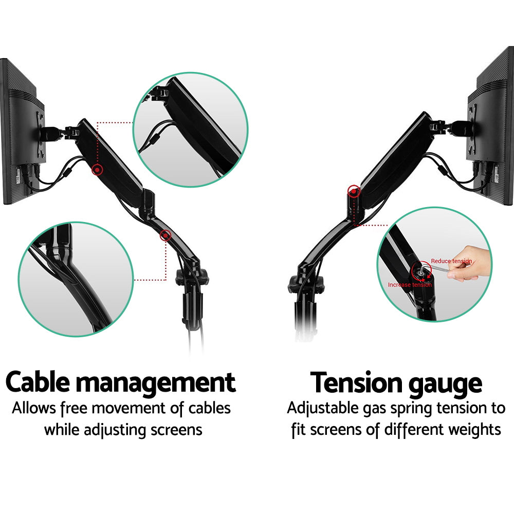 Monitor Arm Gas Spring Desk Mount Screen Holder